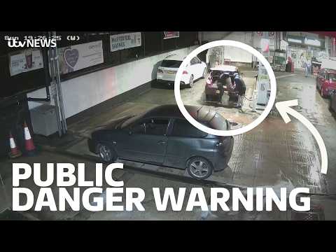 Shocking CCTV shows thieves driving off forecourts with tanks of petrol