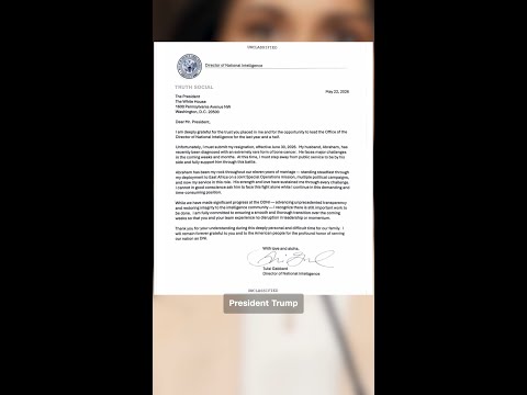 Gabbard resigns as director of national intelligence