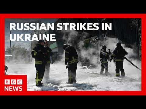 Russian strikes kill 10 as Zelensky says Ukraine hits oil tankers and terminal | BBC News