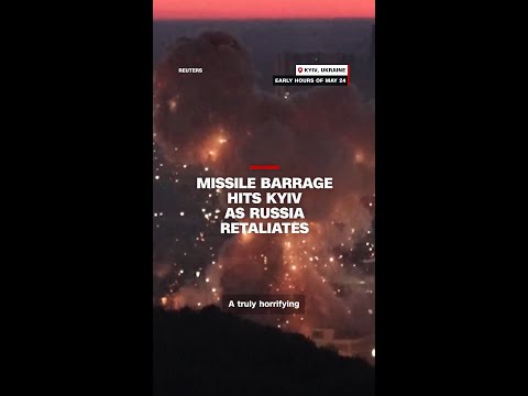 Missile barrage hits Kyiv as Russia retaliates