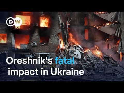 Russia’s deploys Oreshnik hypersonic missiles on deadly attack on Kyiv | DW News