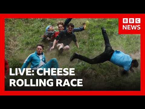 LIVE: Cheese rolling races starting soon | BBC News