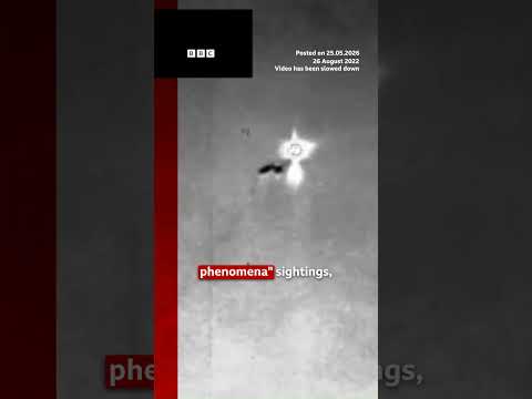 Fighter jet shoots down UFO in newly declassified video. #UFO #US #BBCNews