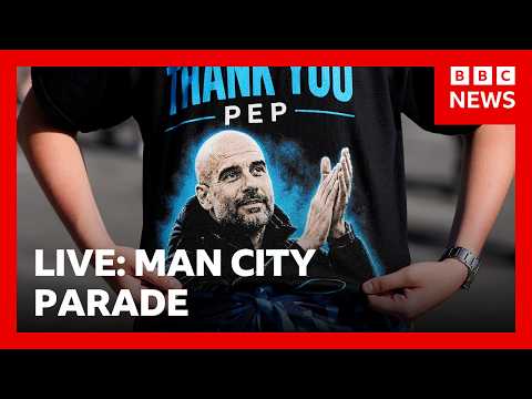 LIVE: Man City celebrate trophy-laden season and say bye to Pep Guardiola | BBC News