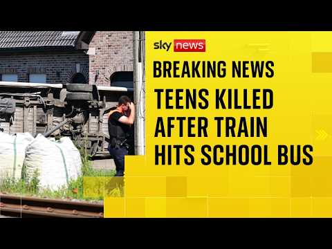 Several killed after train hits school bus in Belgium