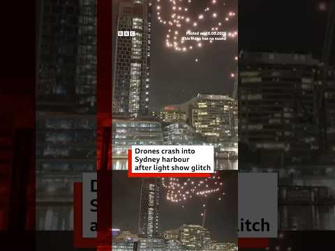 Drones crash into Sydney harbour after light show glitch. #Australia #BBCNews
