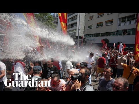 Turkish police fire water cannon at protesters after opposition leader ousted