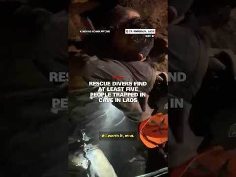 Rescue divers find at least five people trapped in cave in Laos