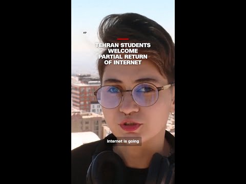 Tehran students welcome partial return of internet