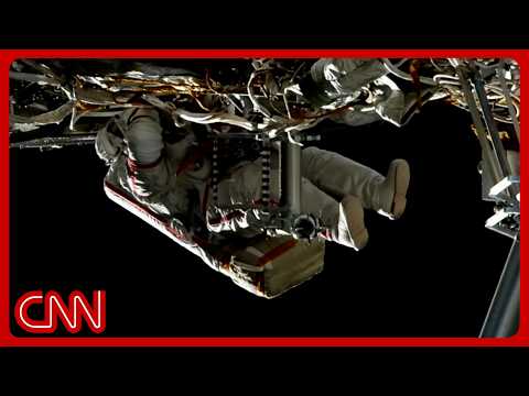 Russian cosmonauts spacewalk outside ISS