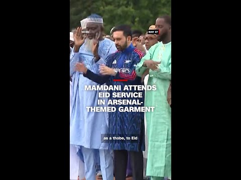 Mamdani attends Eid service in Arsenal-themed garment