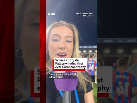 Scenes at Crystal Palace winning first ever European trophy. #BBCNews
