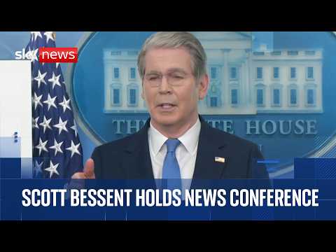 U.S. Secretary of the Treasury Scott Bessent holds a news conference
