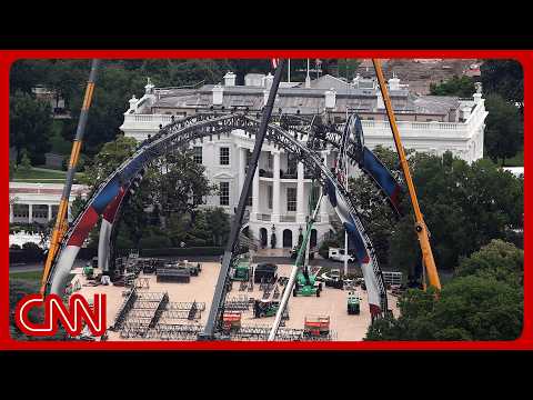 Why is there a UFC cage on the White House lawn?