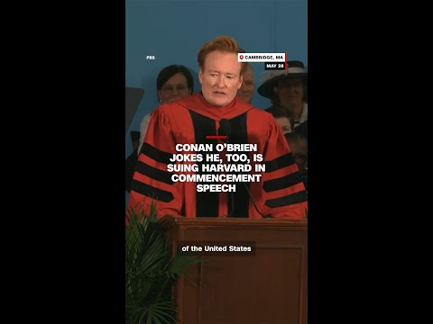 Conan O’Brien jokes he, too, is suing Harvard in commencement speech