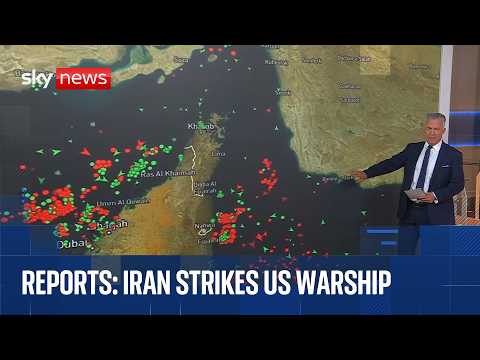 Iran hits US warship with two missiles near Strait of Hormuz, Iranian state media says