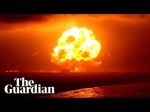 Moment Blue Origin rocket explodes during test in Florida