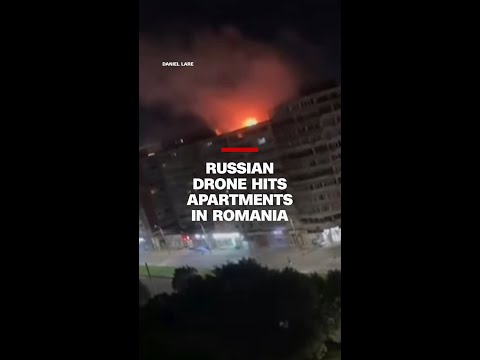 Russian drone hits apartments in Romania