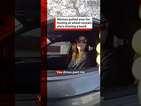 Woman pulled over for texting at wheel reveals she’s missing a hand. #Florida #BBCNews