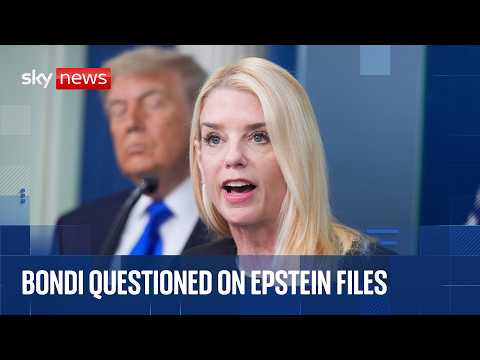 Outside Pam Bondi’s closed door interview on Epstein files