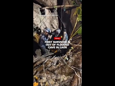 First survivor is out of flooded cave in Laos