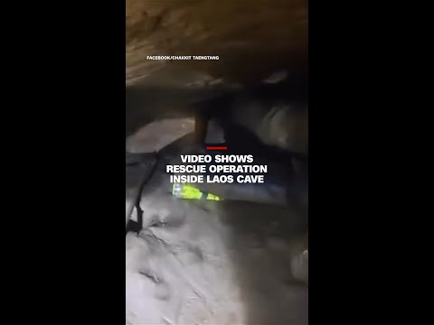Video shows rescue operation inside Laos cave