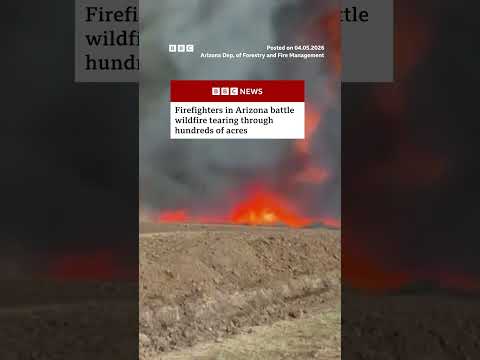Wildfire tears through hundreds of acres in Arizona. #US #Arizona #BBCNews
