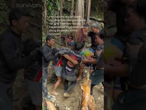 Tears of joy as four rescued alive from Laos cave