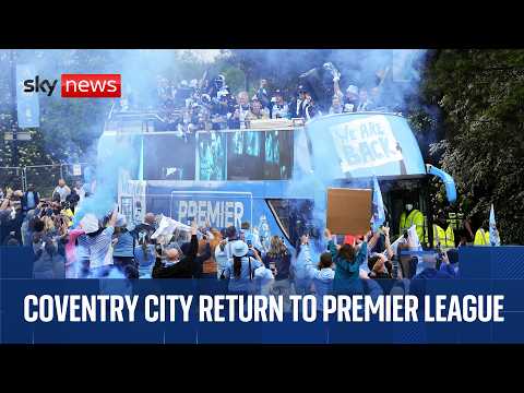 Coventry City mark return to Premier League with bus parade