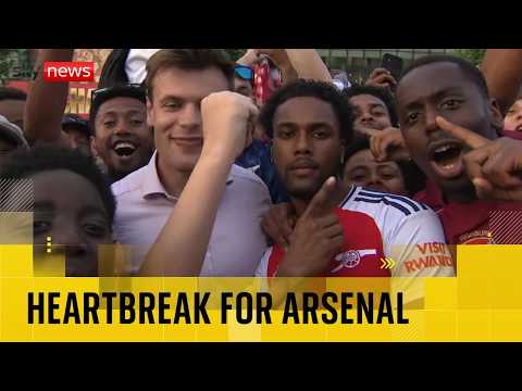 Arsenal fans celebrate despite losing Champions League final