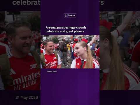 Arsenal parade: huge crowds celebrate and greet players