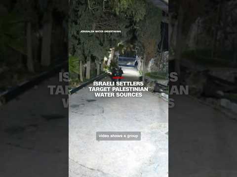 Israeli settlers target Palestinian water sources