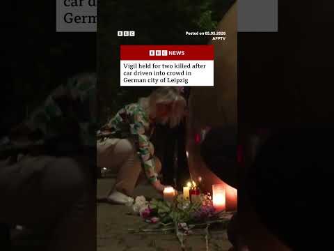 Vigil held after two killed as car driven into crowd in German city of Leipzig. #BBCNews