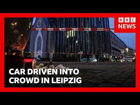 Two killed and many injured after car driven into crowd in German city of Leipzig | BBC News