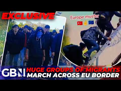 HUGE groups of migrant men marching across EU border EXPOSED in ‘SHOCKING’ videos – exclusive