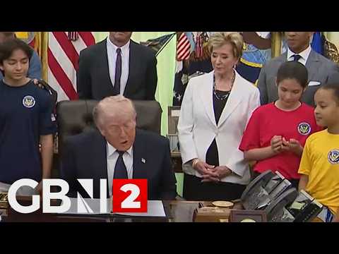 WATCH: Donald Trump signs a proclamation in the Oval Office