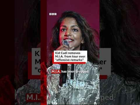 Rapper Kid Cudi removes British star M.I.A. from tour. #MIA #KidCudi #BBCNews