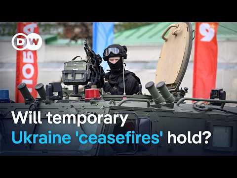‘Ceasefires’ declared in Ukraine ahead of Russian holiday | DW News