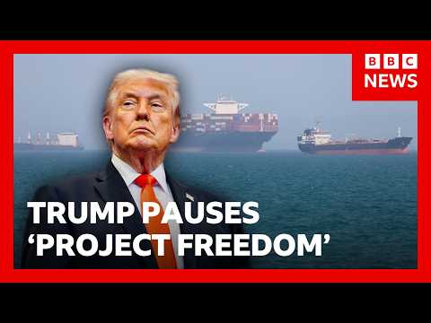 Trump says US to pause operation to guide vessels through Strait of Hormuz | BBC News