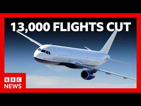 Airlines cut 13,000 flights in May as jet fuel prices soar | BBC News