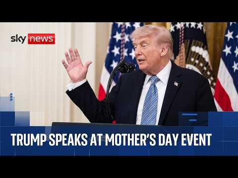 Trump hosts military families at White House