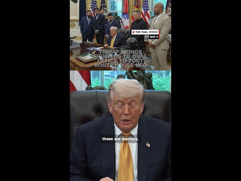 Trump brings fighters to Oval Office to tout White House UFC event