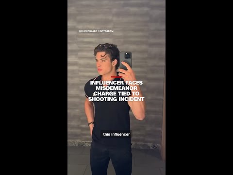 Influencer faces misdemeanor charge tied to shooting incident