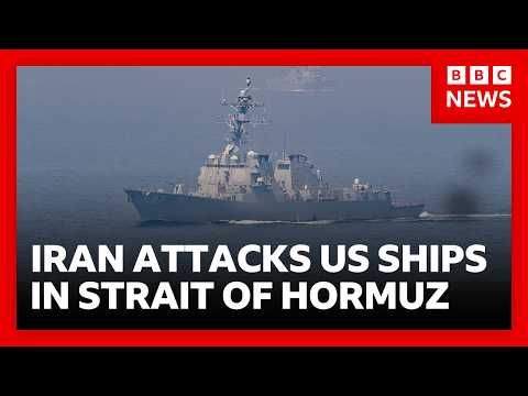 Iran and US exchange fire in strait of Hormuz – Iran accuses US of violating ceasefire | BBC News