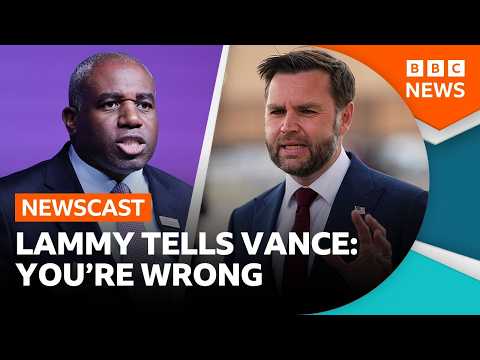 David Lammy tells JD Vance he’s wrong over immigration comments | BBC Newscast