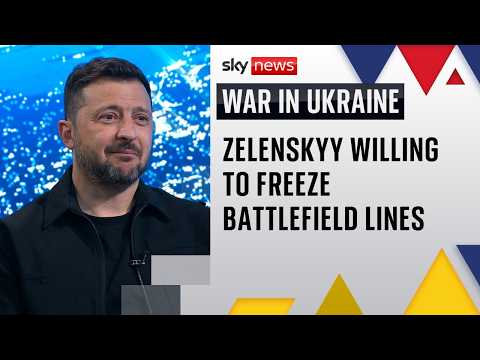 Zelenskyy willing to freeze battlefield lines for peace talks | Ukraine war