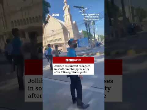 Jollibee restaurant collapses in southern Philippines city after earthquake | BBCNews