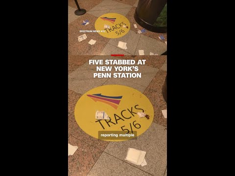 Five stabbed at New York’s Penn Station