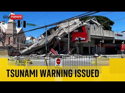 Tsunami alert and at least 16 dead after 7.8-magnitude quake hits the Philippines