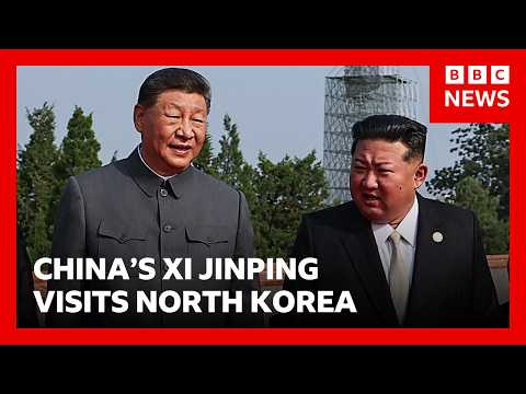 China’s Xi Jinping lands in North Korea to meet Kim Jong Un in rare visit | BBC News
